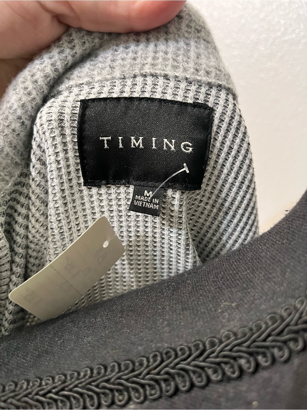 Timing Gray Knit Button-Up Utility Shacket - Picture 6 of 7